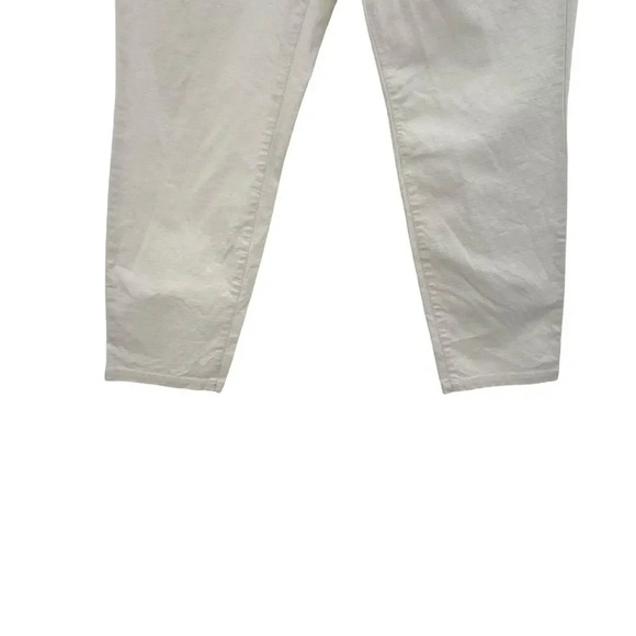 Eileen Fisher Textured Cream Skinny Ankle Jeans Organic Cotton Size 14 - Picture 6 of 12